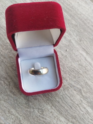Ring 950 hammered silver like new, size 56.5-57