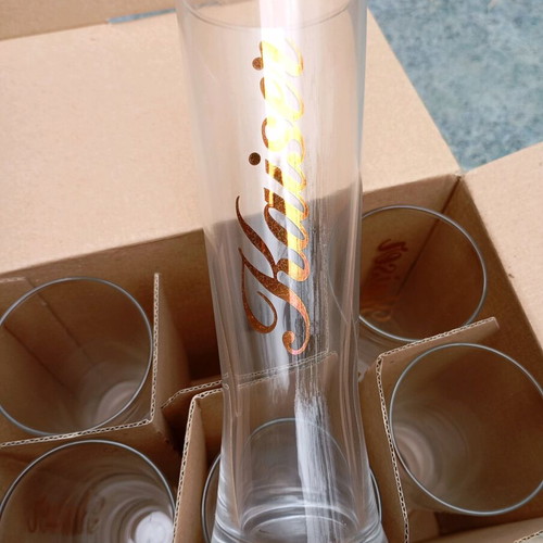 Set of 6 beer glasses new