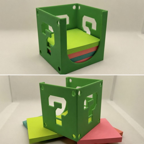 Holder 3D Print Mario Block Sticker Note Base
