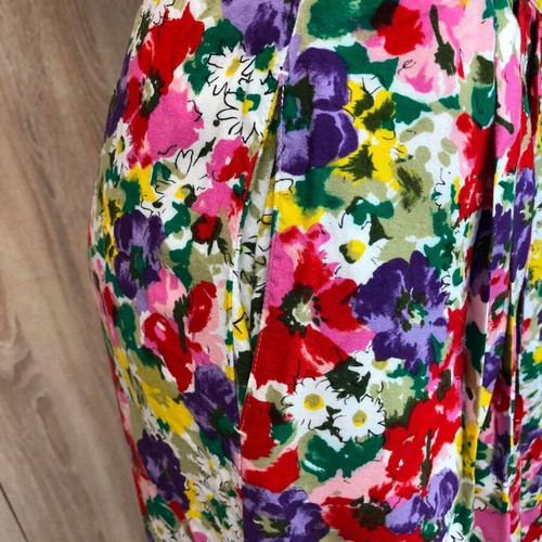 Floral linen skirt, size XL
