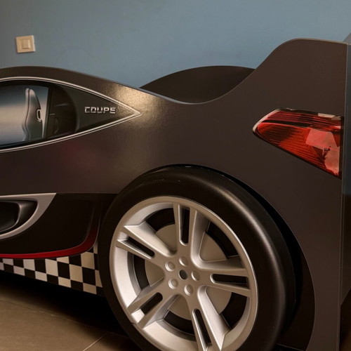 Children's Car Bed with Orthopedic Mattress like new