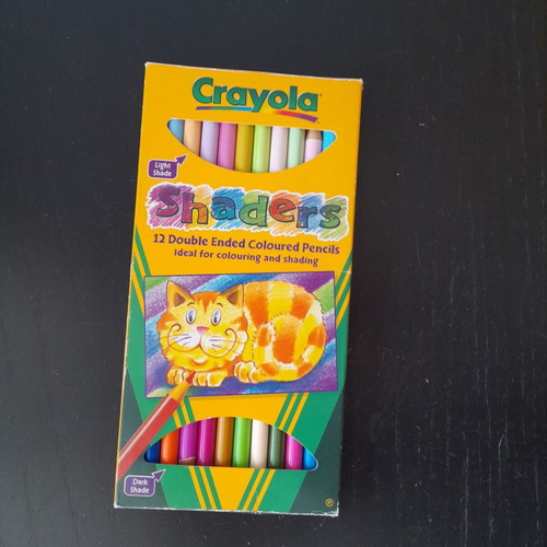 Crayola Shaders colored pencils new with one slightly used fuchsia