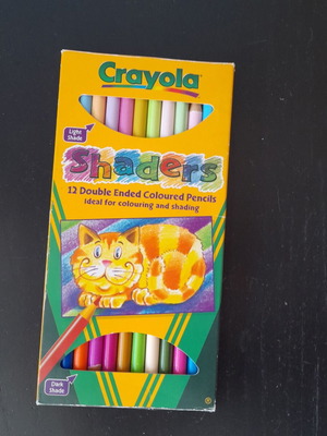 Crayola Shaders colored pencils new with one slightly used fuchsia