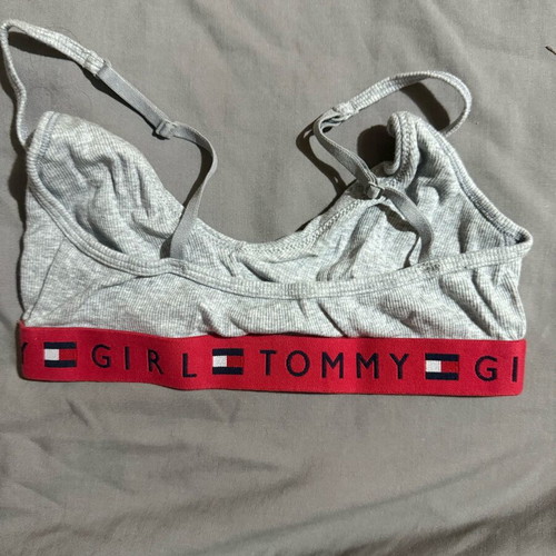 Tommy Hilfiger bralet, grey and red, size small