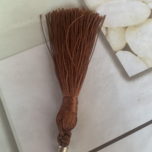 Wooden Kompoloi like new with priest figure
