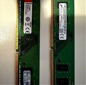 RAM KINGSTON KCP426NS6/4 4GB DDR4 2666MHZ & Micron MTA4ATF51264AZ-2G6E1 DDR4 4GB PC4-2666V Memory