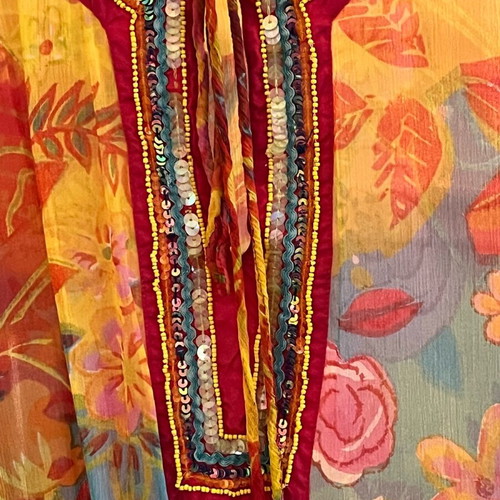 Kaftan Alexi Andriotti size large used, multicolor