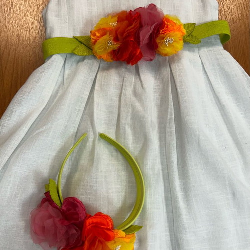 Mayoral official cotton dress for 7-year-old girl like new