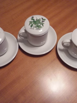 Set of mugs for hot drinks new, 3 pieces, England 1970