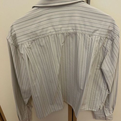 Uniqlo x JW Anderson striped shirt M beige like new, cropped fit