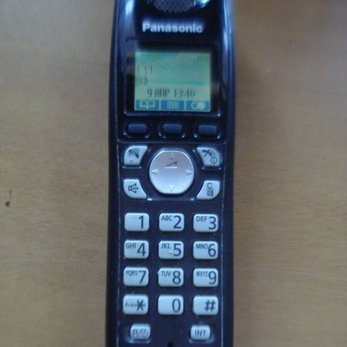 Panasonic KX-TG8011GR cordless phone used, black