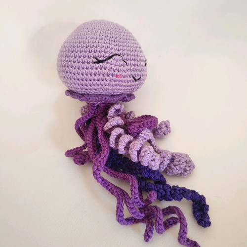 Handmade amigurumi jellyfish purple new
