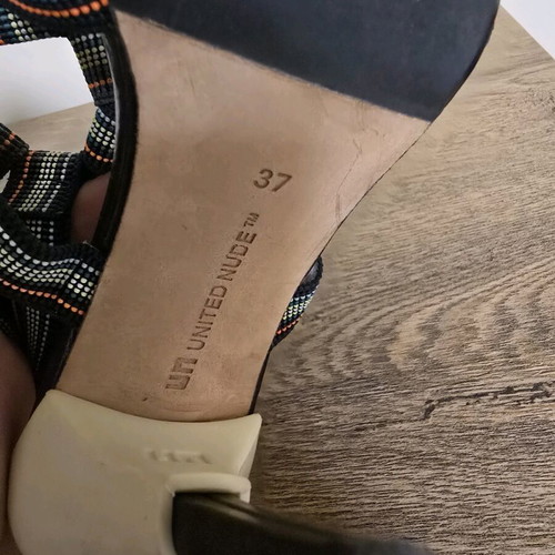 United Nude women's high-heeled sandals used, multicolor leather