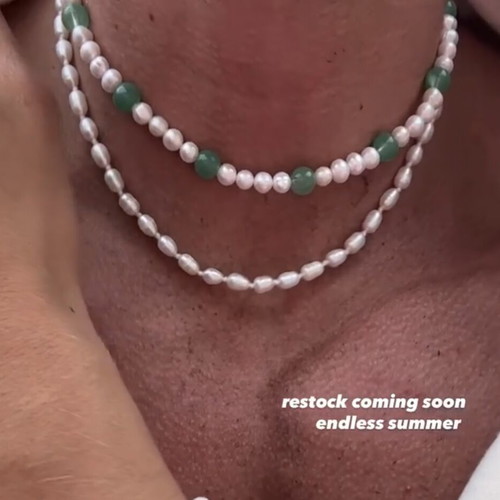 NotForHer Freshwater Pearls Fino Riso Necklace 45-50cm