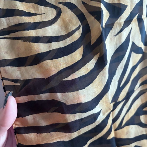 Rima Beachwear scarf used with transparent tiger print 150x35