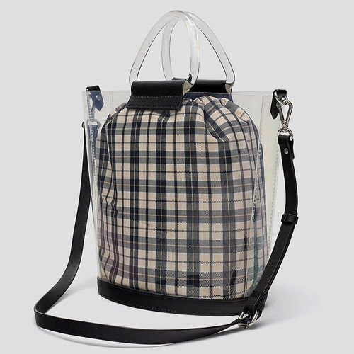 Zara crossbody bag new with transparent design and inner checkered pouch