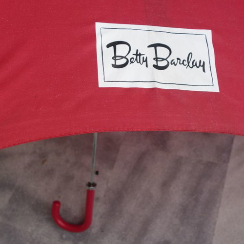 Betty Barclay red umbrella with automatic opening used