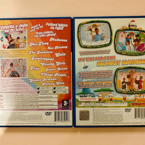 EyeToy Groove and EyeToy Monkey Mania for PlayStation 2 used