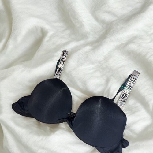 Love Secret Bra new, black and silver A.A UNDERWEAR
