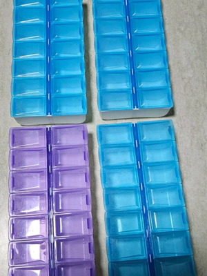 Plastic boxes for small parts organization like new, pack of 3