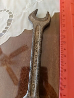 Vintage wrench sizes 17 and 13 used, made in Gabrovo