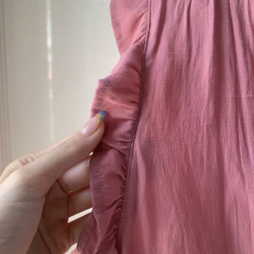 Yookie sleeveless blouse with ruffles XXL like new, pink-salmon