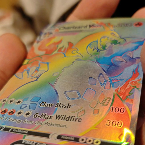 Charizard VMAX card used 074/073 with minor wear
