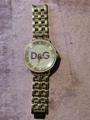 Ρολόι Dolce Gabbana μεταχειρισμένο χρυσό με στρας