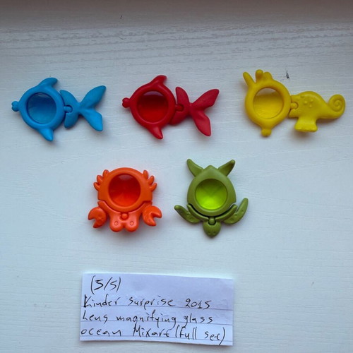 Kinder Surprise 2015 Figures Collection Ocean Magnifying Glasses used