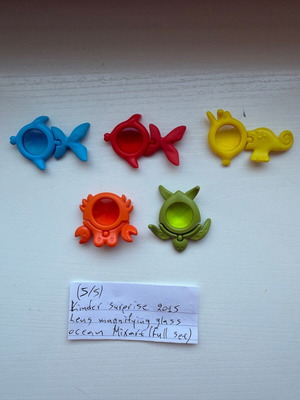 Kinder Surprise 2015 Figures Collection Ocean Magnifying Glasses used