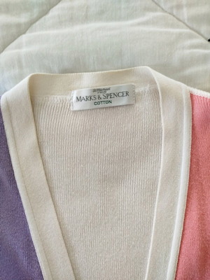 Marks & Spencer cotton cardigan like new, multicolor