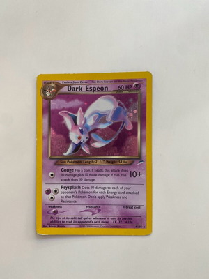 Pokémon Card Dark Espeon used vintage card