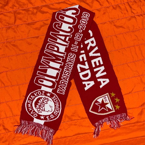 Olympiacos vs Red Star Belgrade 11.12.2019 collectible scarf