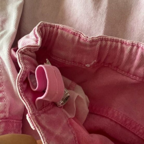 Benetton vintage pink denim set for girls, 12 years