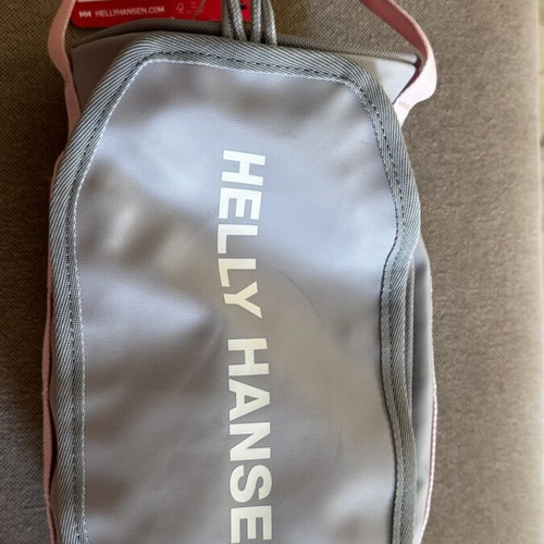 Helly Hansen waterproof travel wash bag new, grey with pink details