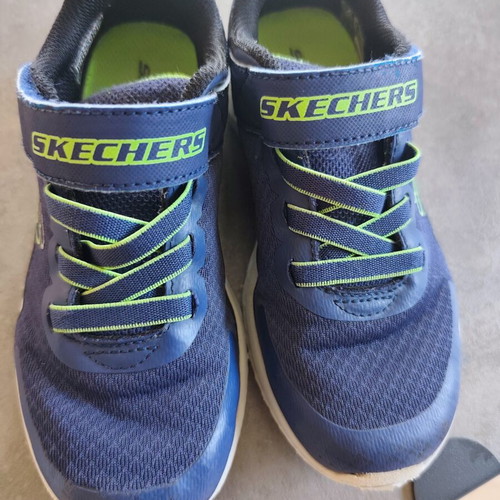 Skechers children's athletic shoes size 30 like new, blue and green