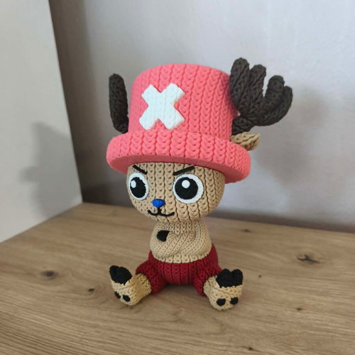 3D Printed Tony Tony Chopper Figure Knitted Crochet Style new