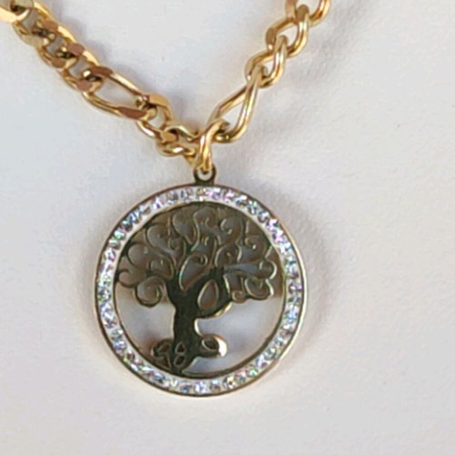 Steel Necklace New, Gold and Silver Color