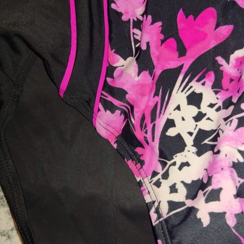 Sport swimsuit used, size M, black and pink