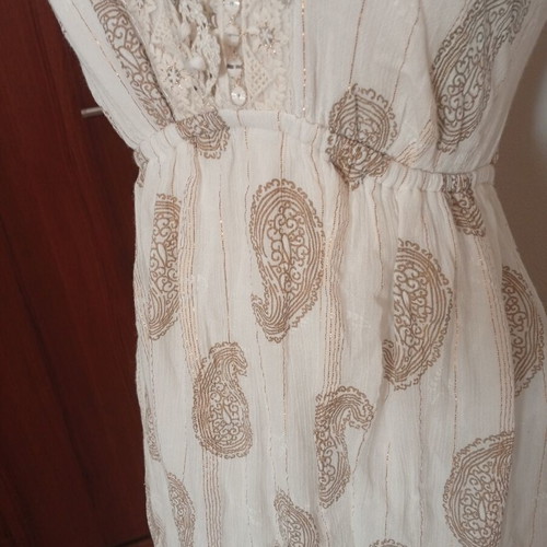 Backless white dress 100% viscose like new, one size L