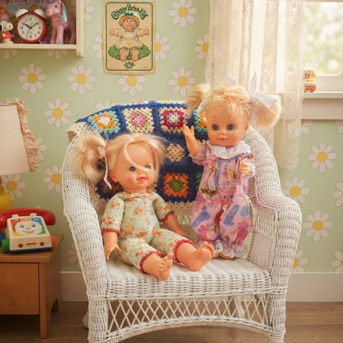 Set of 2 vintage baby dolls El Greco with blinking eyes