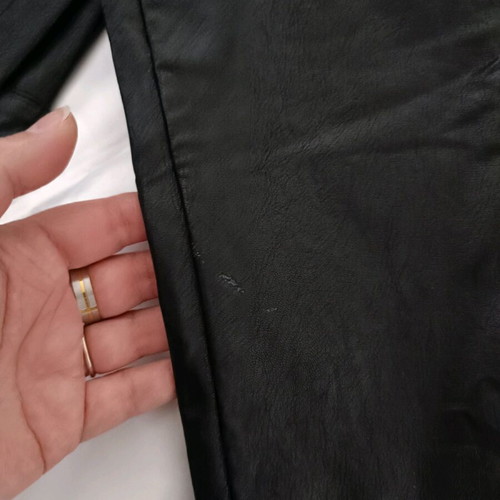 Stradivarius women's black leather-look pants M like new with minimal wear