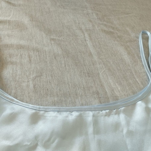 Luxury Baby Blue Satin Top XL XXL like new, adjustable straps