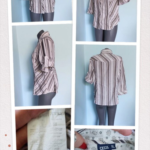 Cecil women's striped shirt, multicolor, sizes XL to 3XL