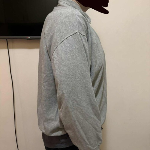 Tommy Jeans ανδρική γκρι vintage μπλούζα quarter zip σαν καινούργια, μέγεθος XL