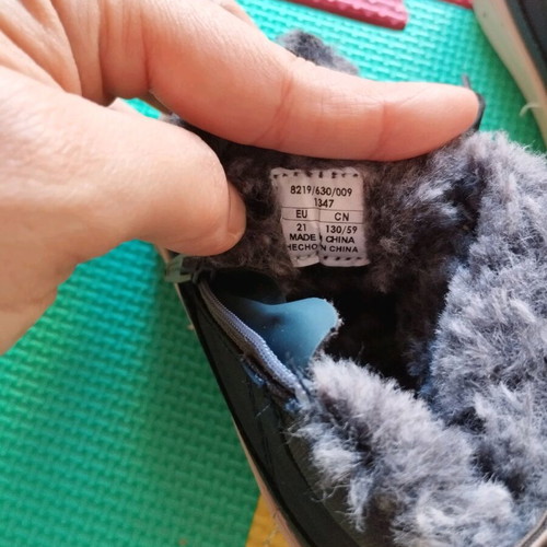 Zara fur boots used, blue, size 21