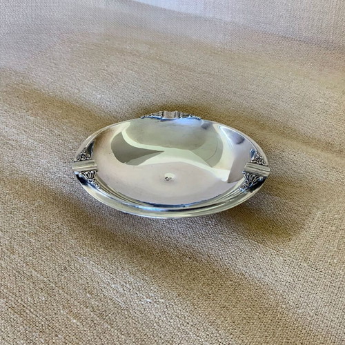 Silver ashtray 925 used with 3 carved legs