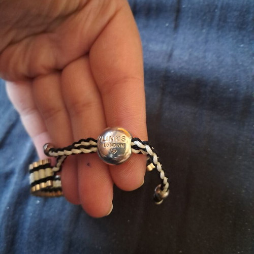 Friendship bracelet Links of London black, white and silver new