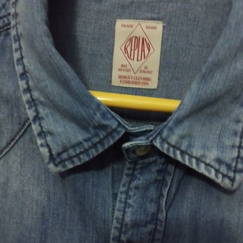 Replay M4860 Western Shirt XL like new, blue denim