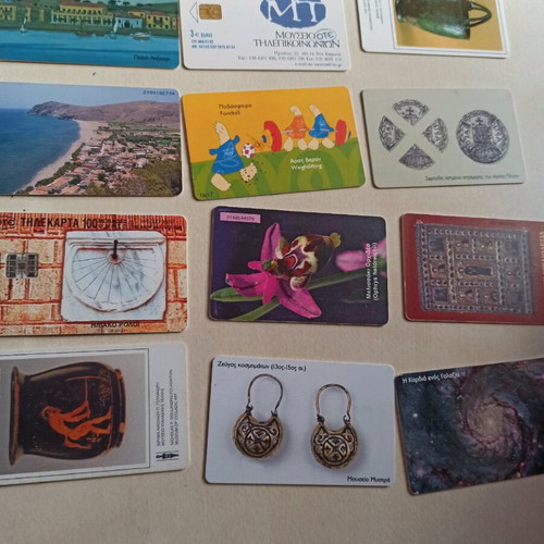 Phone cards used, collectible pack
